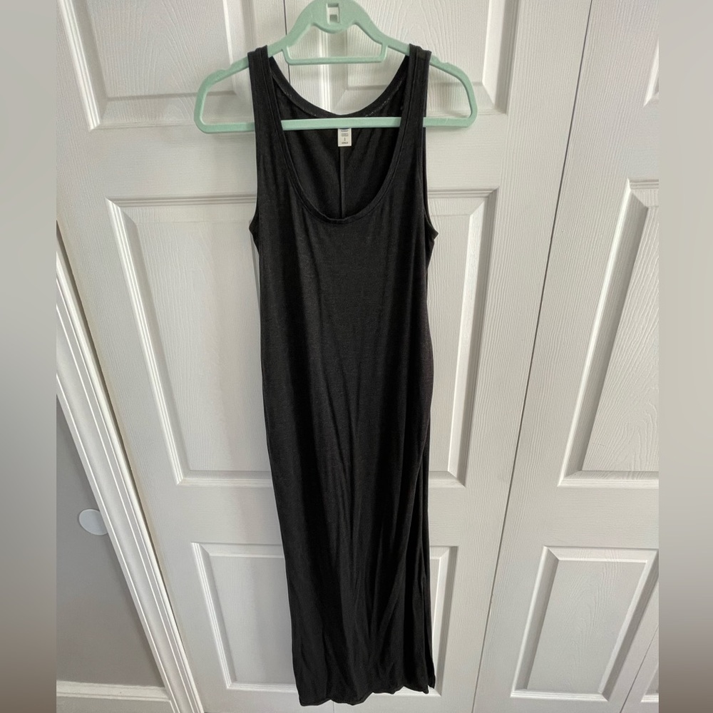 Long maxi maternity dress